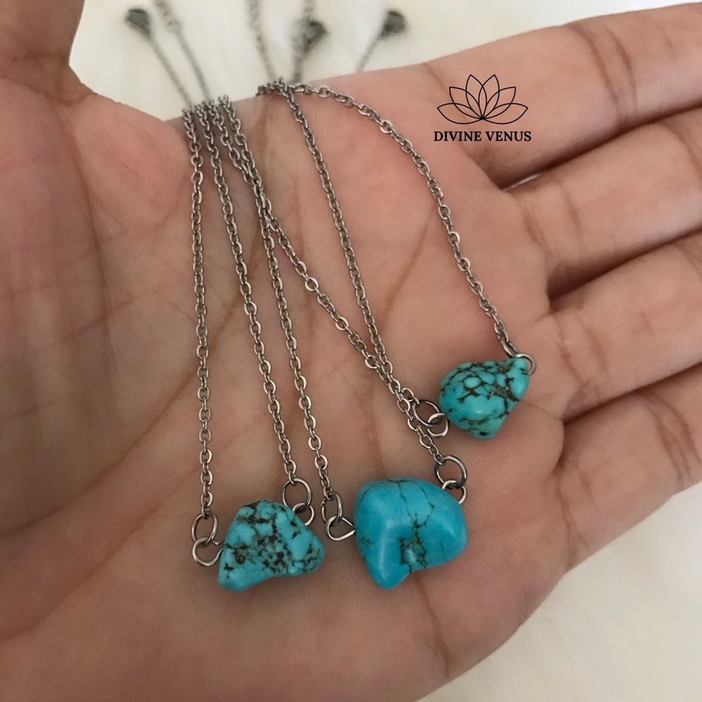 Genuine Turquoise Dainty Choker - Picture 2 of 8